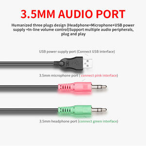 Auriculares para juegos de PC con cable de 3,5mm, auriculares para juegos Rgb, conjunto <span class=keywords><strong>Usb</strong></span>, auriculares para juegos, auriculares promocionales para ordenador baratos con micrófono - Product Image 3