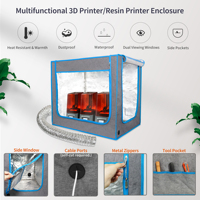 Boîtier d'imprimante 3D en résine OEM de grande taille avec kit de ventilation réglable pour imprimante 3D en résine compatible avec Anycubic Elegoo