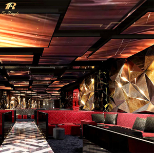 Màu Đen Vàng Tĩnh Mạch Thiết Kế KTV Bar Phòng Tắm Gương Gạch Cho Dự Án Trang Trí Tùy Chỉnh Gạch Đá Cẩm Thạch Trang Trí Gạch Cho Tường - Product Image 2