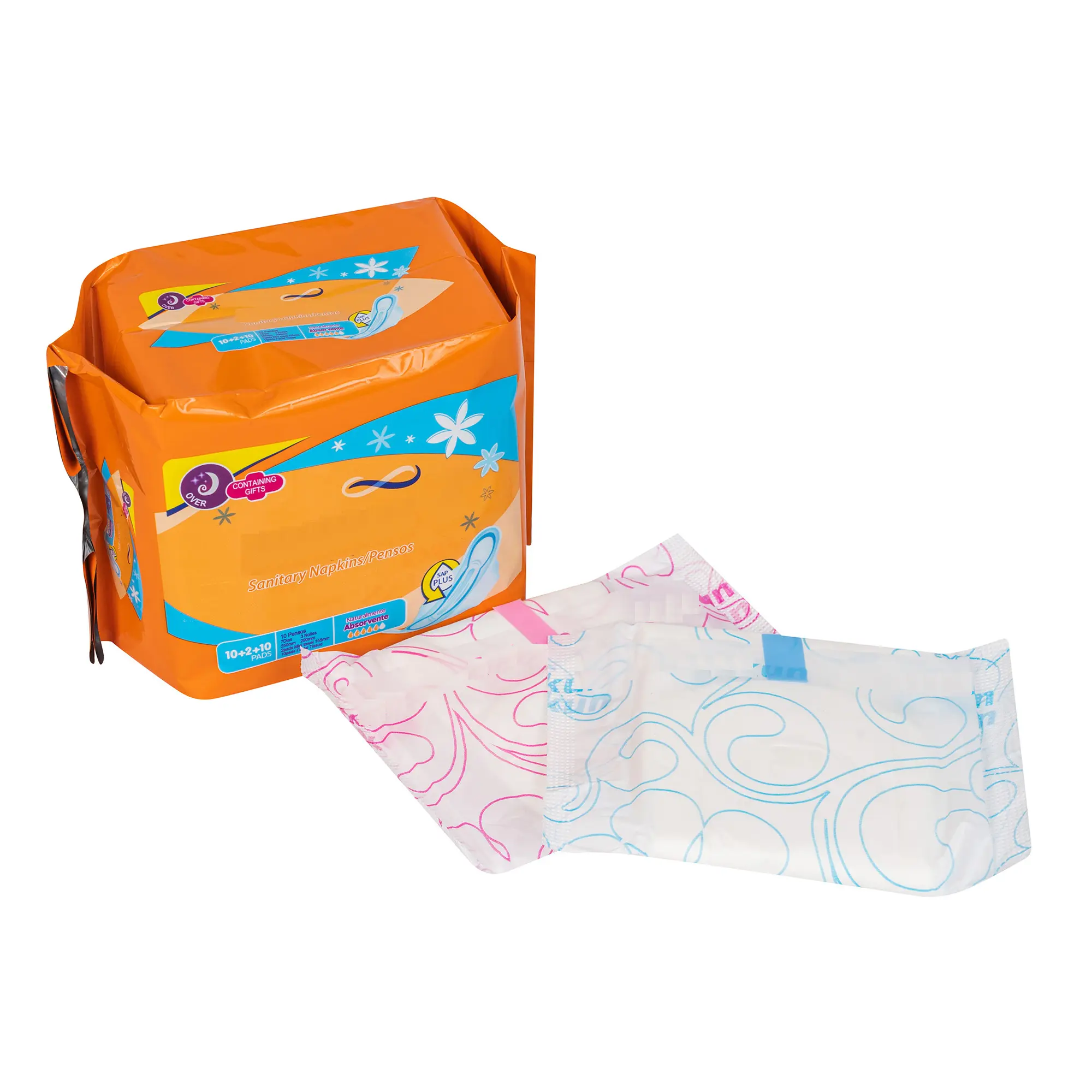 Serviettes menstruelles en serviettes hygiéniques 100% coton biologique Serviettes hygiéniques douces et saines pour maman ou filles à usage quotidien