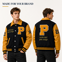 Veste universitaire à col rabattu avec logo personnalisé brodé, fabrication en gros, fabricant de vestes universitaires pour étudiants, marque privée OEM