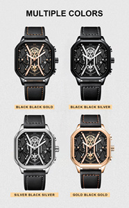POEDAGAR 922 Listo para Enviar, Relojes de Cuarzo para Hombre de Alta Calidad, Nuevos, de Moda, al por Mayor, con Correa de Cuero Genuino - Product Image 6