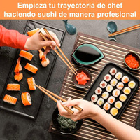Kit de sushi en bambou de luxe avec tube à pousser écologique et ustensiles japonais Tubo Sushi Sushi Push Pop up Tube Sushi