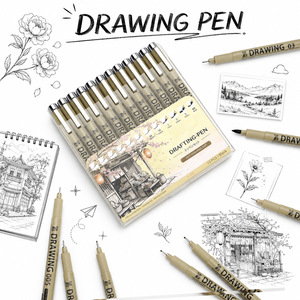 Marcadores de Arte de Punta Fina Borrables con Tinta de Archivo, 12 Piezas, Acuarela, Resistentes a la Decoloración, para Dibujo de Precisión y Bocetos - Product Image 4