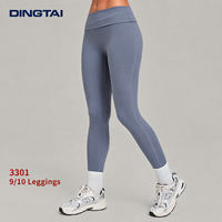 Leggings Dingtai pour femmes, taille haute, avec ceinture pliée, longueur cheville, très extensibles, respirants, pantalons de pickleball