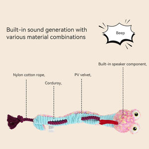 Interactive Movement Pet <b>Toys</b> Plush Knots Sound <b>Toy</b> <b>Cat</b> Training Interactive Relief Bite Clean Teeth Grinding <b>Toy</b> <b>Snake</b> - Product Image 2