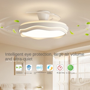 2025 mới Độ nhạy cao điện LED Quạt trần vô hình đèn phòng ăn đèn chùm Trung Sơn đèn cho khách Quạt trần - Product Image 2