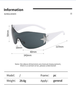 Star Shaped <b>Sunglasses</b> for Party <b>Festival</b> Rave Concert Trendy Y2K Shades Women Streetwear - Product Image 2