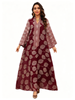 Robe musulmane brodée de sequins 2026, grande taille, style européen et américain, pour femmes, haute qualité, pour Ramadan et l'Aïd al-Fitr