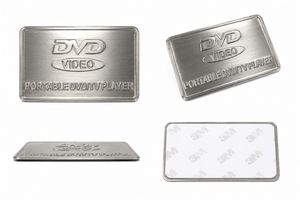 Brushed Stamped Self Adhesive Aluminum <b>Name</b> Cnc Embossing Metal Plate Recyclable Hot Sell Aluminum <b>Name</b> Plate <b>Label</b> Tag Tv - Product Image 3