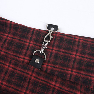 Abito Camicia <span class=keywords><strong>Gotico</strong></span> a Quadri da Grossista, Nuovo Modello 2026, Gonna Corta Slim Vintage Punk da Donna - Product Image 6