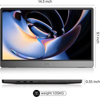 Monitor Portátil Empresarial Koorui Directo de Fábrica, 15.6 Pulgadas, Full HD, 60Hz, IPS, Pantalla LED Opcional, Tipo-C, Altavoz Integrado, 14ms