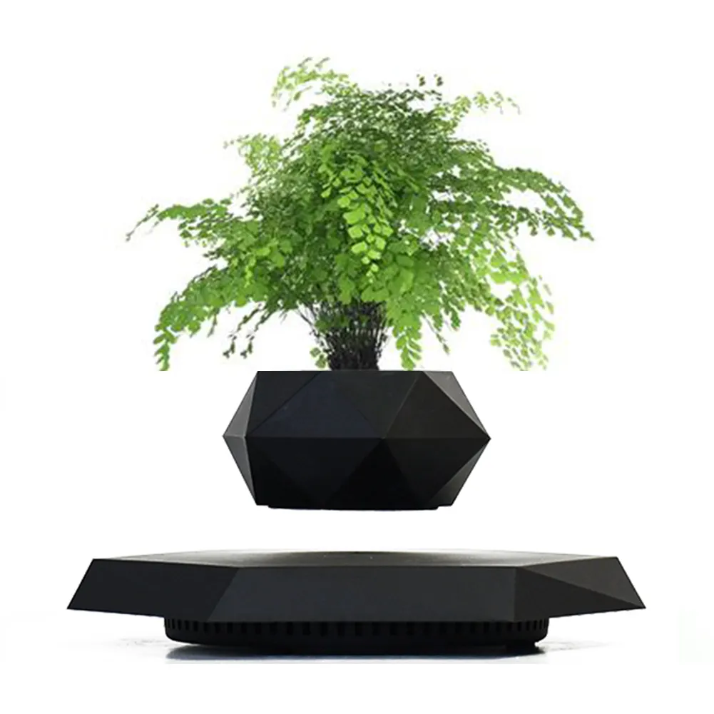 Hot Selling 2024 Novelty plant pot Magnetic Floating Plant Pot Magnetic Levitating Rotating Bonsai For Home office Decoration