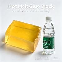 Bloc d'adhésif thermofusible jaune JCXC Chine, adhérence fiable pour étiquettes de bouteilles PET, colle d'étiquetage pour emballage, stock brut, MOQ 500kg