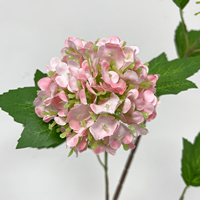 Vente en gros de branches de viournum artificielles à toucher réel, boule de fleurs artificielles roses pour la décoration de bouquets de mariage