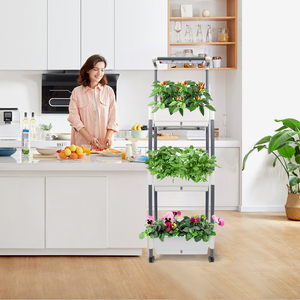 Système de culture hydroponique vertical avec éclairage LED - LED à spectre complet 3 canaux pour semis et herbes (prise en charge OEM/ODM) - Product Image 1