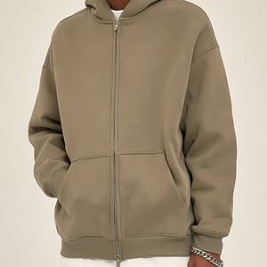 Fabricantes de Sudaderas con Capucha de Algodón Grueso con Cierre, para Ropa Personalizada, Diseño Personalizado, Sudadera Extra Grande de Color Sólido - Product Image 5