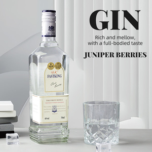 FASTKING <span class=keywords><strong>Gin</strong></span> <span class=keywords><strong>Secco</strong></span> Premium Artigianale 70cl 40% ABV Grado A Prodotto con Botaniche Naturali Distillato in Grandi Lotti Bottiglia dello Shandong - Product Image 2