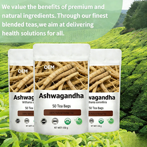 ชาสมุนไพรรากอัชวากันธา OEM 100% วิทาเนีย ซอมนิเฟอรา ออร์แกนิก USDA ปราศจาก GMO บรรจุ 50 ซองชา กล่องชาเพื่อสุขภาพ - Product Image 4