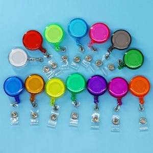 X57 En gros Clip de badge rétractable en plastique ABS, dispositif anti-perte, enrouleur rétractable rond à suspendre, porte-badge pour carte d'identité - Product Image 4