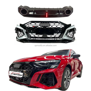 Kit de Conversión de Carrocería para Audi <span class=keywords><strong>A3</strong></span> 8Y 20-22, Actualización a Estilo Deportivo RS3, Parachoques Delantero Estilo Panal de Abeja + Difusor - Product Image 1