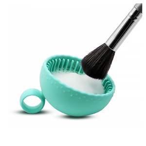 Brosse tampon de nettoyage Silicone maquillage nettoyage brosse épurateur bol Portable outil de lavage cosmétique brosse nettoyant pour fille-facile à nettoyer - Product Image 1