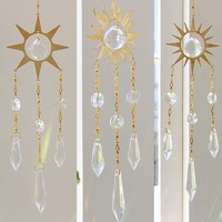 Attrape-soleil en cristal, carillon éolien, décoration de fenêtre arc-en-ciel pour la guérison spirituelle, la méditation et la décoration de jardin