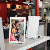 Tableta Android con menú táctil pequeño de escritorio, reproductor de publicidad Vertical en forma de L de 10,1 pulgadas, tableta de señalización Digital LCD
