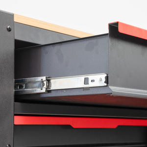 Carrello Portautensili Personalizzabile da 258 Pezzi in Ferro per Impieghi Gravosi con Dieci Cassetti Bloccabili, Piano in <span class=keywords><strong>Legno</strong></span> d'Acciaio Rosso per Officina di Autoriparazione OEM - Product Image 3