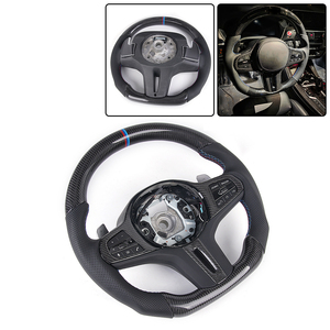 <span class=keywords><strong>Volante</strong></span> <span class=keywords><strong>Deportivo</strong></span> de 3 Radios en Fibra de Carbono y Cuero para BMW Serie 3 Chasis G con Levas Electrochapadas - Product Image 4