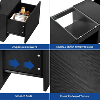 Mobilier de salon Led étagère en verre pour table basse Ith tiroirs de rangement
