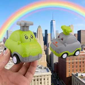 Coche de juguete de dibujos animados con retroceso, mini coche de inercia deslizante para niños, vehículo educativo de fricción, 2-4 años, unisex - Product Image 2