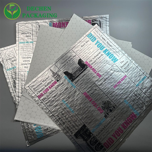 Foil Burger Wrappers Paper Backed Foil Sheets