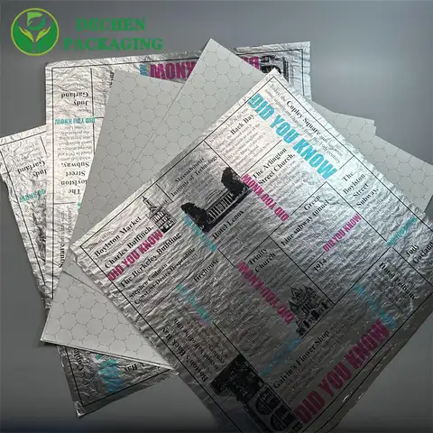 Papier d'isolation alimentaire de papier d'aluminium de hamburger