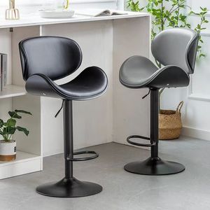 Factory Custom Household Furniture Leather <b>Bar</b> Chair Steel Leg <b>Bar</b> Counter Rotating <b>Bar</b> <b>Stool</b> <b>Adjustable</b> - Product Image 3
