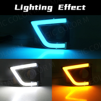 Feu de jour LED DRL blanc jaune clignotant de conduite feu de brouillard accessoires de voiture pour Toyota Corolla 2014 2015 2016