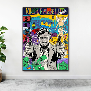 Décor à la maison Graffiti rue Pop <span class=keywords><strong>Art</strong></span> Portraits de personnes célèbres affiche abstraite toile peinture à l'huile mur <span class=keywords><strong>Art</strong></span> photos œuvre - Product Image 5