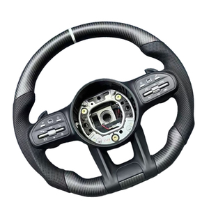 Volant en fibre de carbone pour Mercedes-Benz <span class=keywords><strong>AMG</strong></span> C190 W117 W166 W177 W197 W205 W213 W216 W217 W218 W222 W253 W257 W463 W464 GLE G63 C63 - Product Image 3