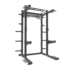 Savage Series Half Power Rack en métal avec barre <span class=keywords><strong>de</strong></span> traction multiple et support pour bandes <span class=keywords><strong>de</strong></span> résistance pour usage commercial - Product Image 1