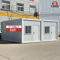 Maison préfabriquée détachable en Chine, maison conteneur pliable, panneau sandwich en acier, assemblage rapide pour la construction après les catastrophes