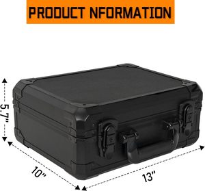 Étui de transport en aluminium de 13 pouces, 13 x 10 x 5,5 pouces, idéal pour le transport d'équipements de microphone et de caméra, étui pour table de mixage <span class=keywords><strong>DJ</strong></span> - Product Image 2