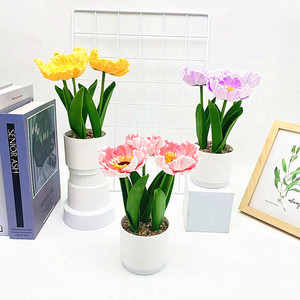Planta Artificial de Amapola en Maceta Paulon, 10cm-30cm, Plástico, Decoración para el Hogar, Decoración para Bodas, Accesorios para Exteriores - Product Image 2