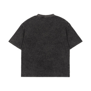 <span class=keywords><strong>ETAI</strong></span> T-shirt rétro américain à manches courtes pour hommes, couleur unie, marque de mode transfrontalière, finition délavée 280g, tricot ample - Product Image 5