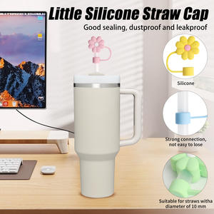 Toppers in paglia di Silicone fiore colorato da 10mm copri <span class=keywords><strong>punta</strong></span> per <span class=keywords><strong>tazza</strong></span> in paglia per Stanly - Product Image 5