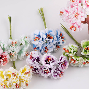 Ramo de Flores de Camelia Artificiales de Tela, Hechas a Mano, Accesorios de Joyería DIY, Decoración de Bodas, Colores Aleatorios - Product Image 5