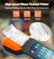 Terminal de point de vente mobile Android intelligent portable de 5,5 pouces avec lecteur de codes-barres et imprimante, machine de paiement R330