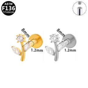<b>Titanium</b> Heart Stud Earrings F136 <b>Titanium</b> Alloy Ear Cartilage Jewelry Unisex Daily Wear Piercing Jewelry - Product Image 5