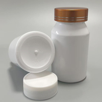 Emballage imprimé avec logo, flacon rond en PET de 100 ml, pour comprimés nutritionnels, produits de santé, capsules en plastique vides pour compléments alimentaires