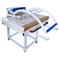 Presse à chaud manuelle grand format 80x100 pour vêtements, vente directe d'usine Baiyin, nouvelle, avec certification CE