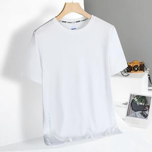 T-shirt a Maniche Corte da Uomo in Rete di Seta di Ghiaccio di Alta Qualità Novità 2025, Modello Sottile Estivo per Sport e Corsa ad Asciugatura Rapida - Product Image 4